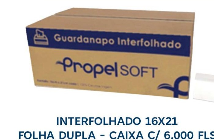 Interfolhado 16x21 Folha Dupla — Caixa 6.000 fls