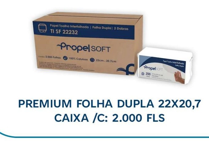 Premium Folha Dupla 22x20,7 — Caixa 2.000 fls (TI SF 22232)
