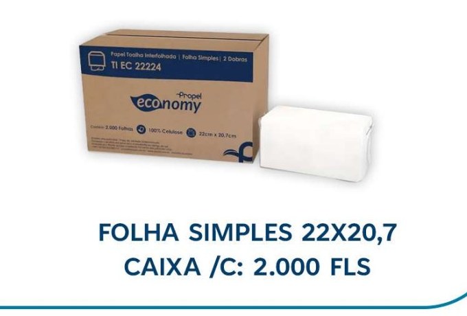 Folha Simples 22x20,7 — Caixa 2.000 fls (TI EC 22224)